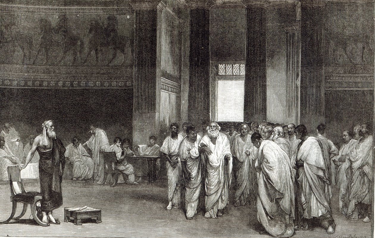 Appius Claudius überredet den Senat, das Friedensangebot von Pyrrhus abzulehnen, aus 