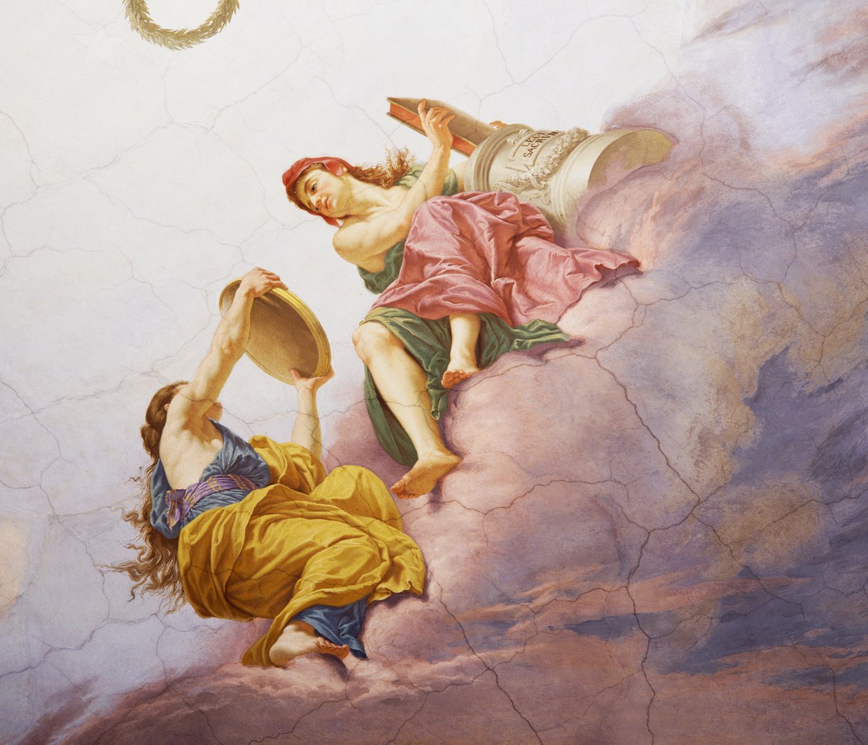 Detail aus Allegorie Italiens, Fresko von Cesare Mariani, Decke, Saal der Mehrheit, Palazzo delle Finanze, Rom von Cesare Mariani
