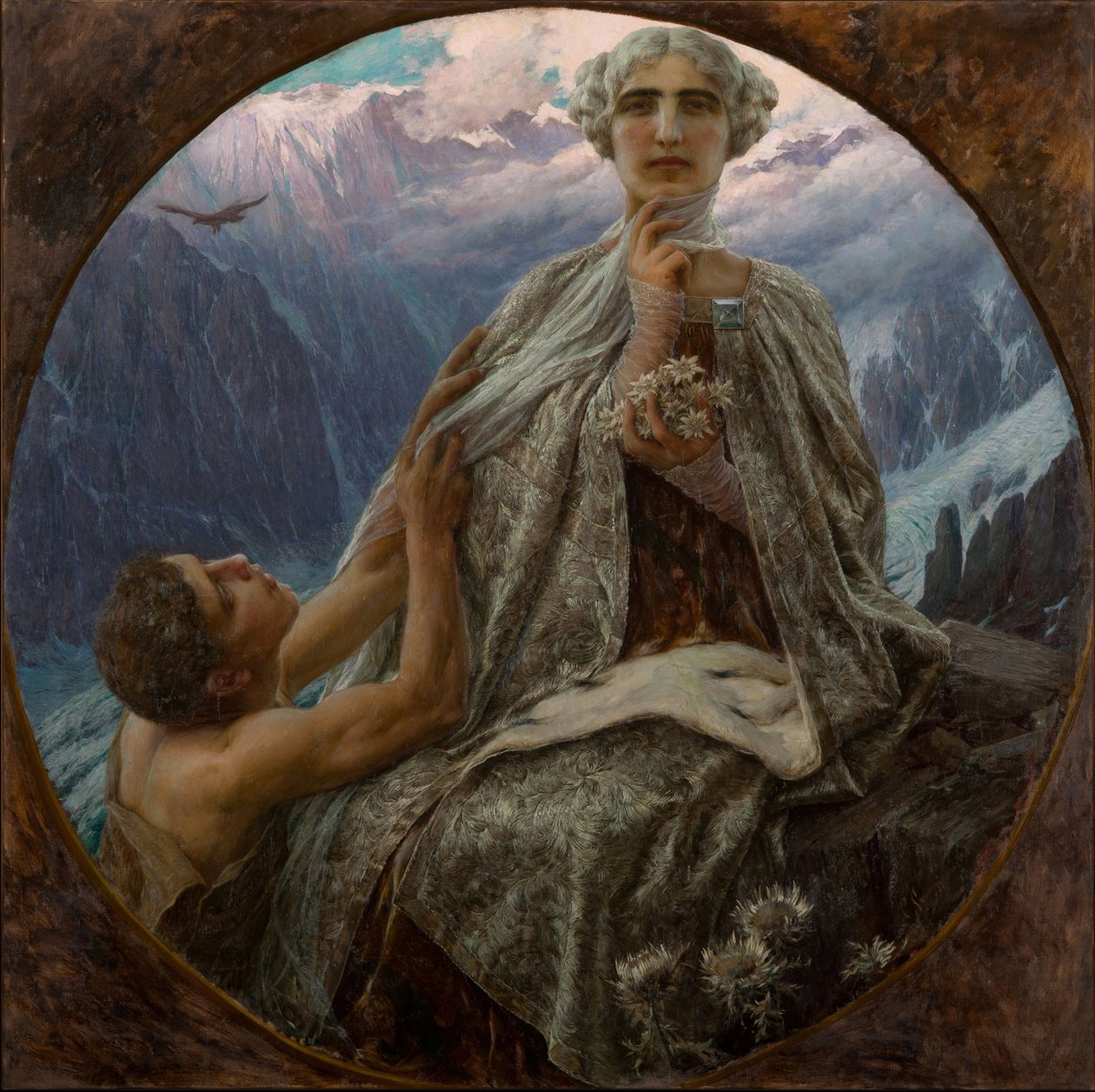 Der Gipfel des Berges. Die Eiskönigin von Cesare Saccaggi