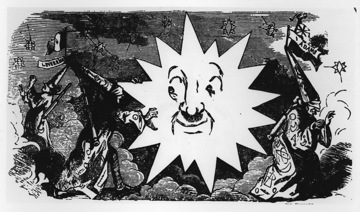 Karikatur der Entdeckung von Neptun, aus 