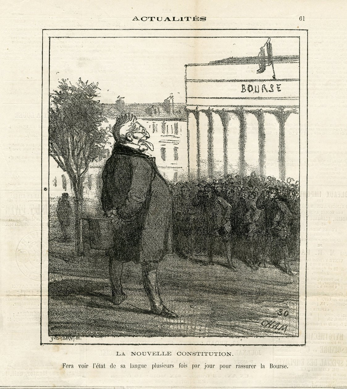 Illustration von Cham in Le Charivari von Amédée de Noé