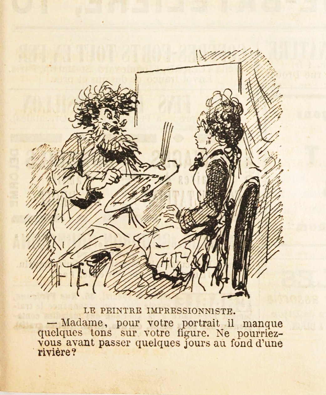 Madam, für Ihr Porträt fehlen ein paar Töne in Ihrem Gesicht..., 1877 von Cham
