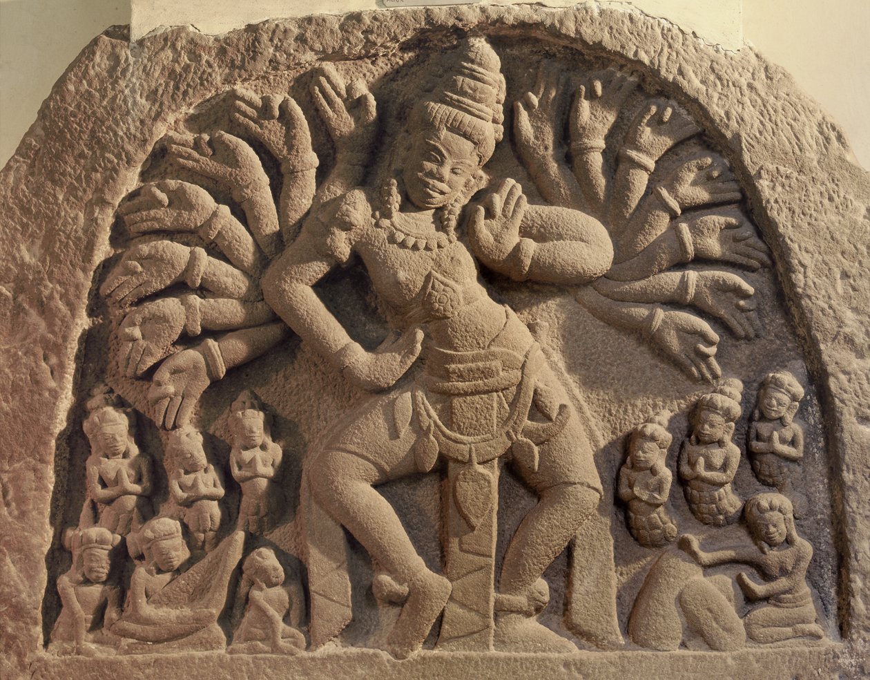 Tanzender sechzehnarmiger Shiva von Cham School