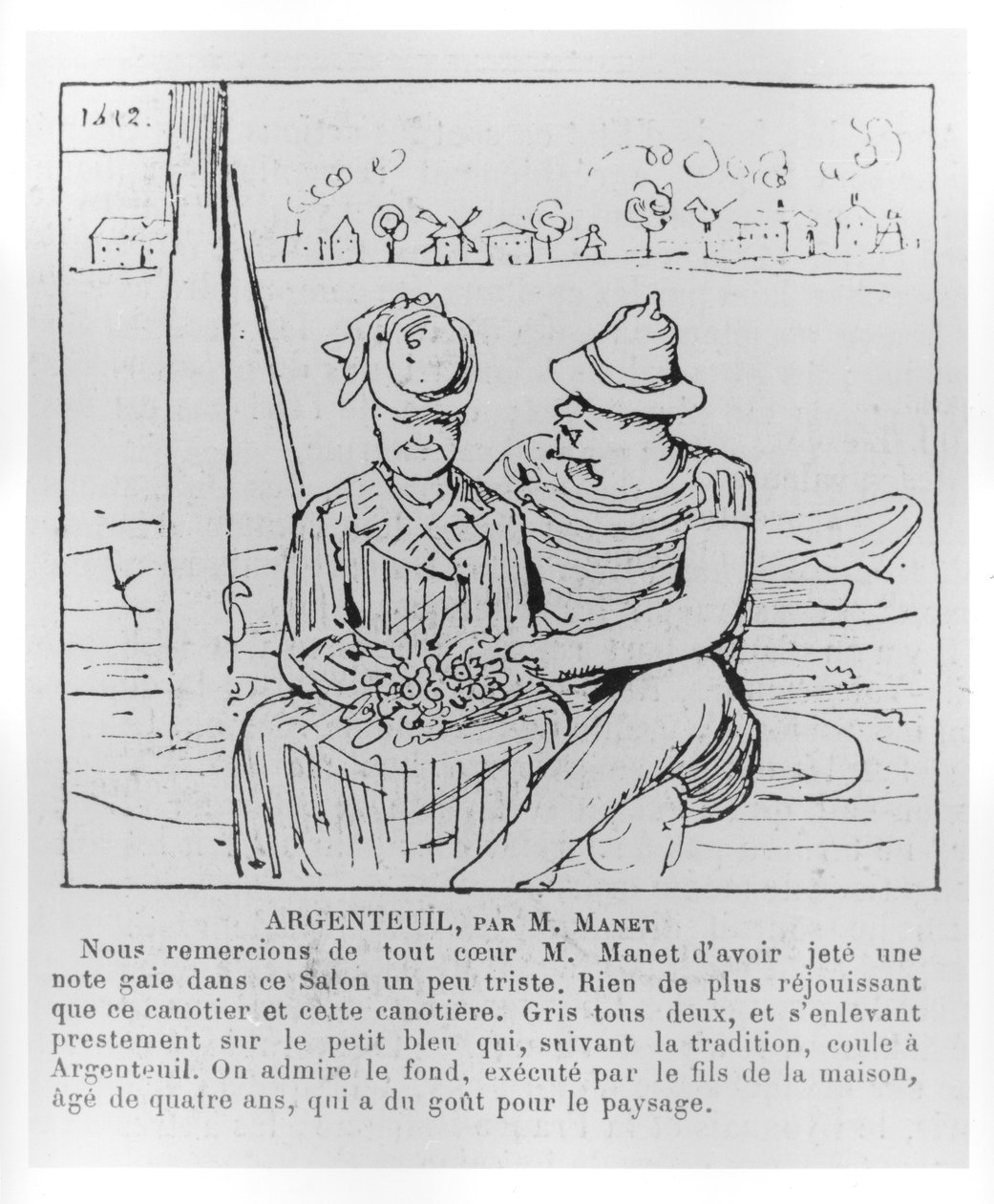 Argenteuil von Monsieur Manet, Karikatur aus 