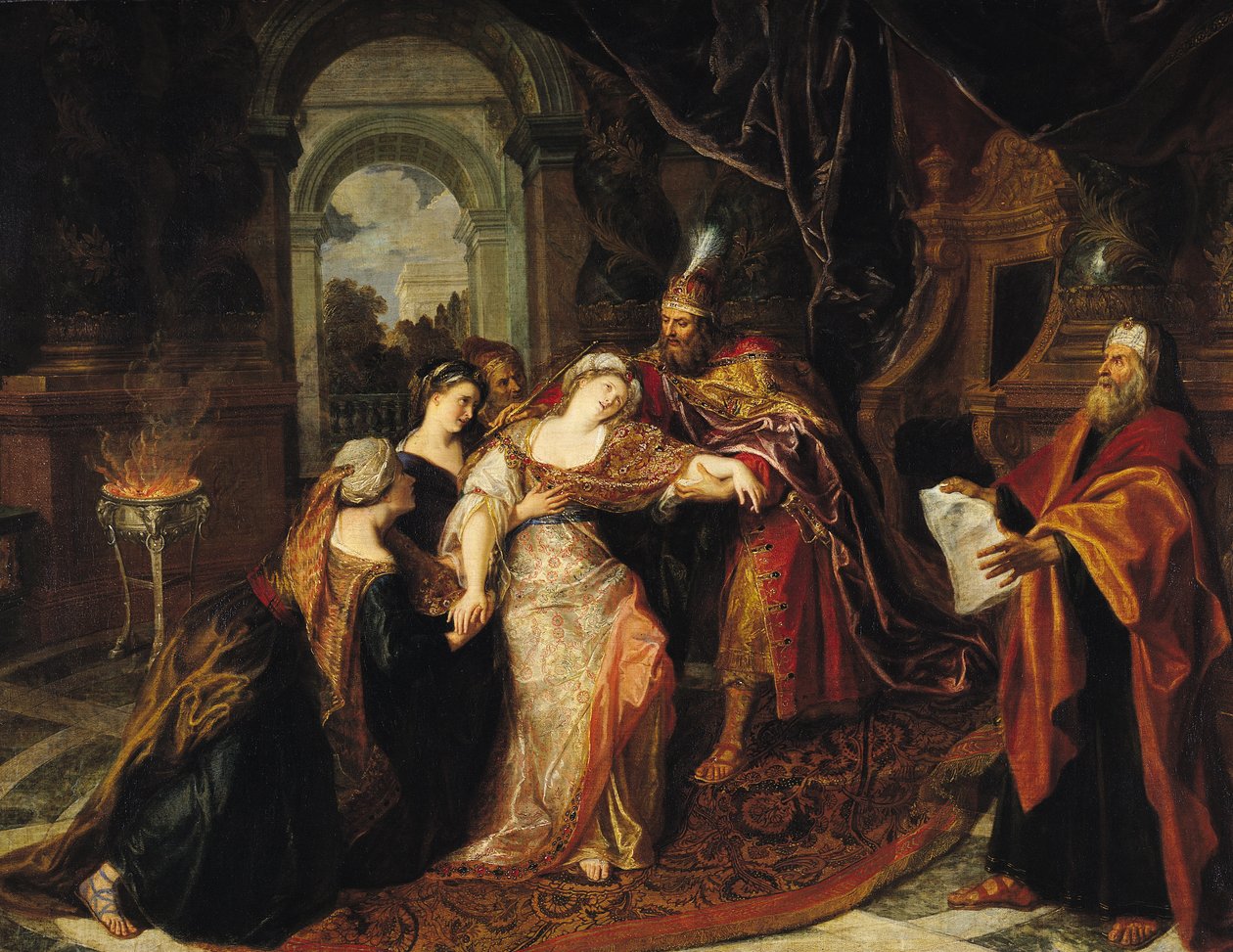 Esther vor Ahasverus, vor 1697 von Charles Antoine Coypel