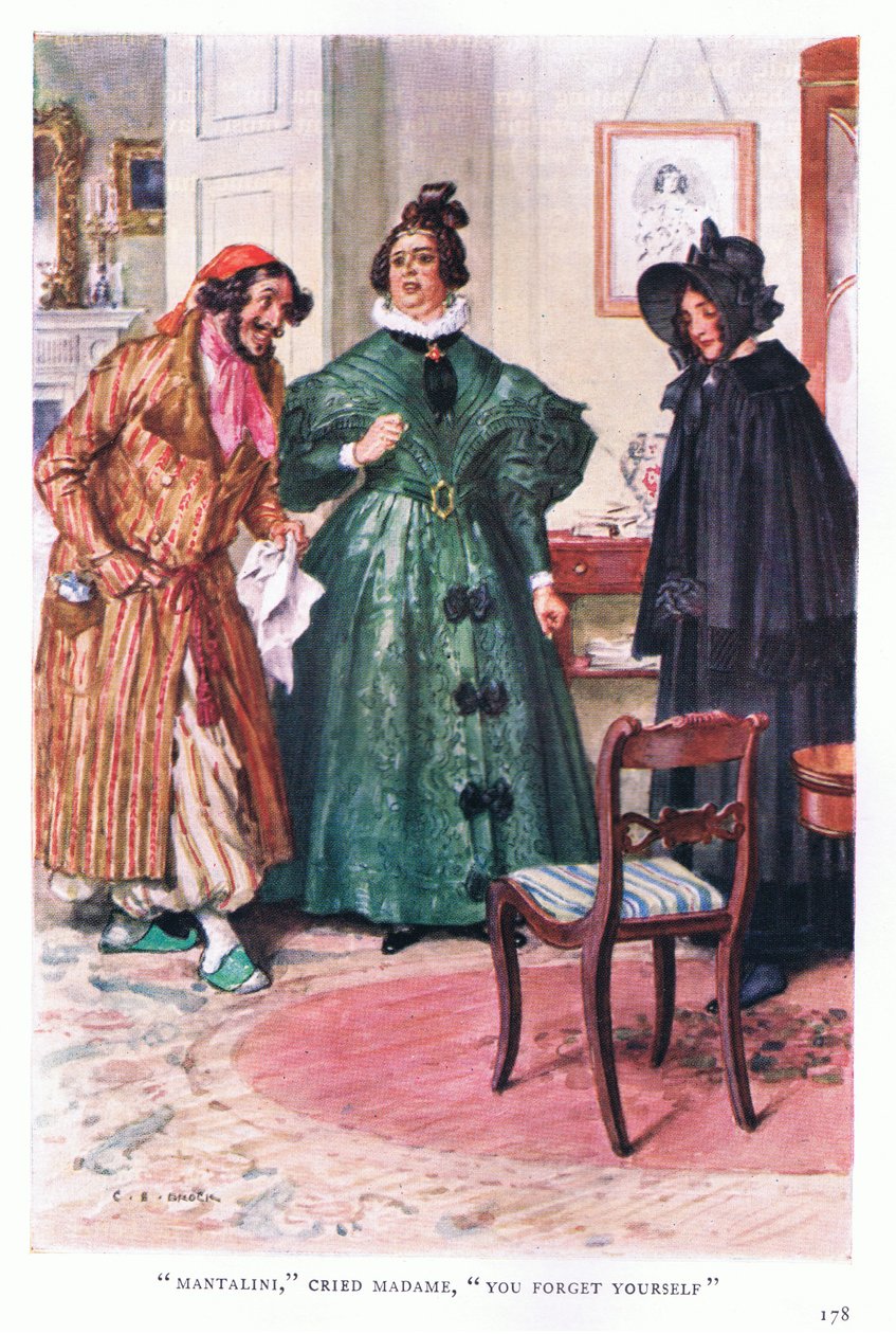 Mantalini rief Madame, Sie vergessen sich von Charles Edmund Brock