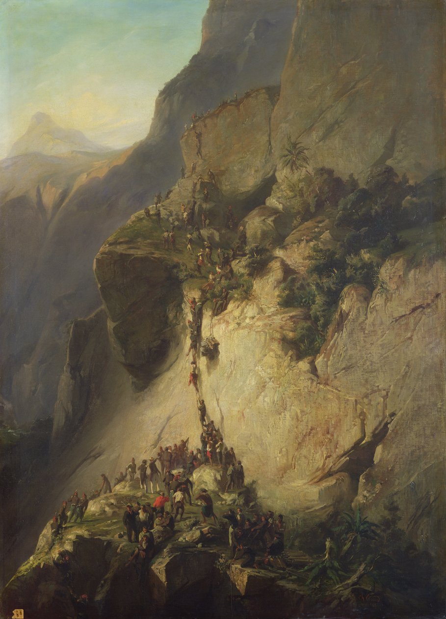 Die Einnahme von Fort Fautuhua, Tahiti, 17. Dezember 1846 von Charles Giraud
