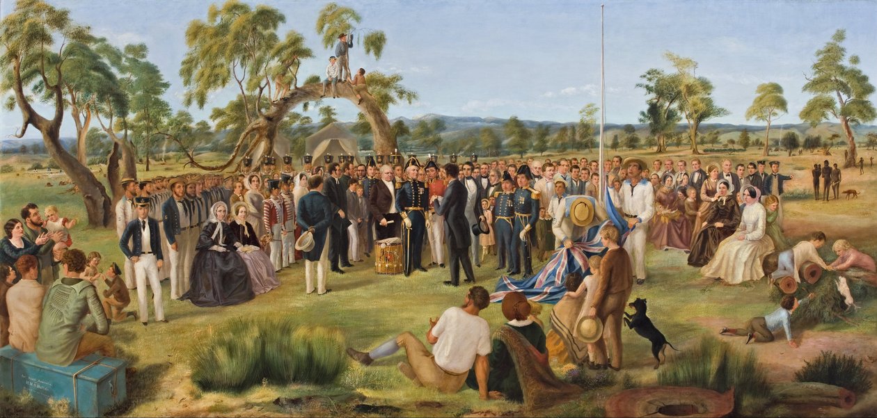 Die Proklamation von Südaustralien 1836 von Charles Hill