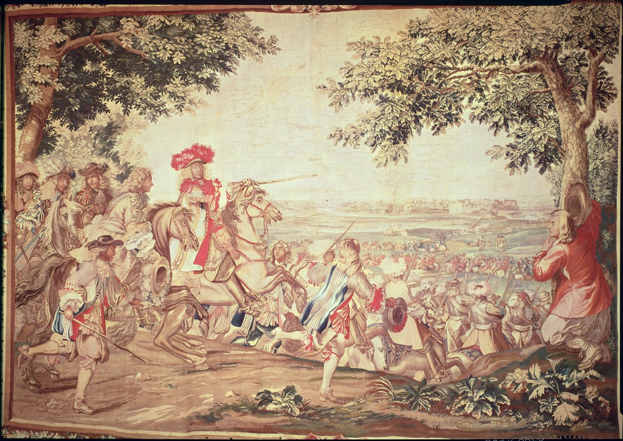 Einzug von Ludwig XIV. (1638-1715) in Dünkirchen, 2. Dezember 1662 (Wandteppich) von Charles Le Brun