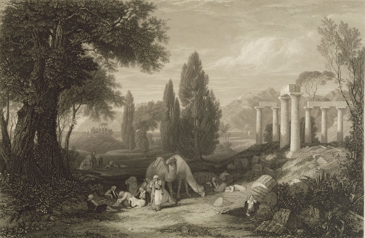 Bryons Traum, graviert von James T. Willmore, 1833 von Charles Lock Eastlake
