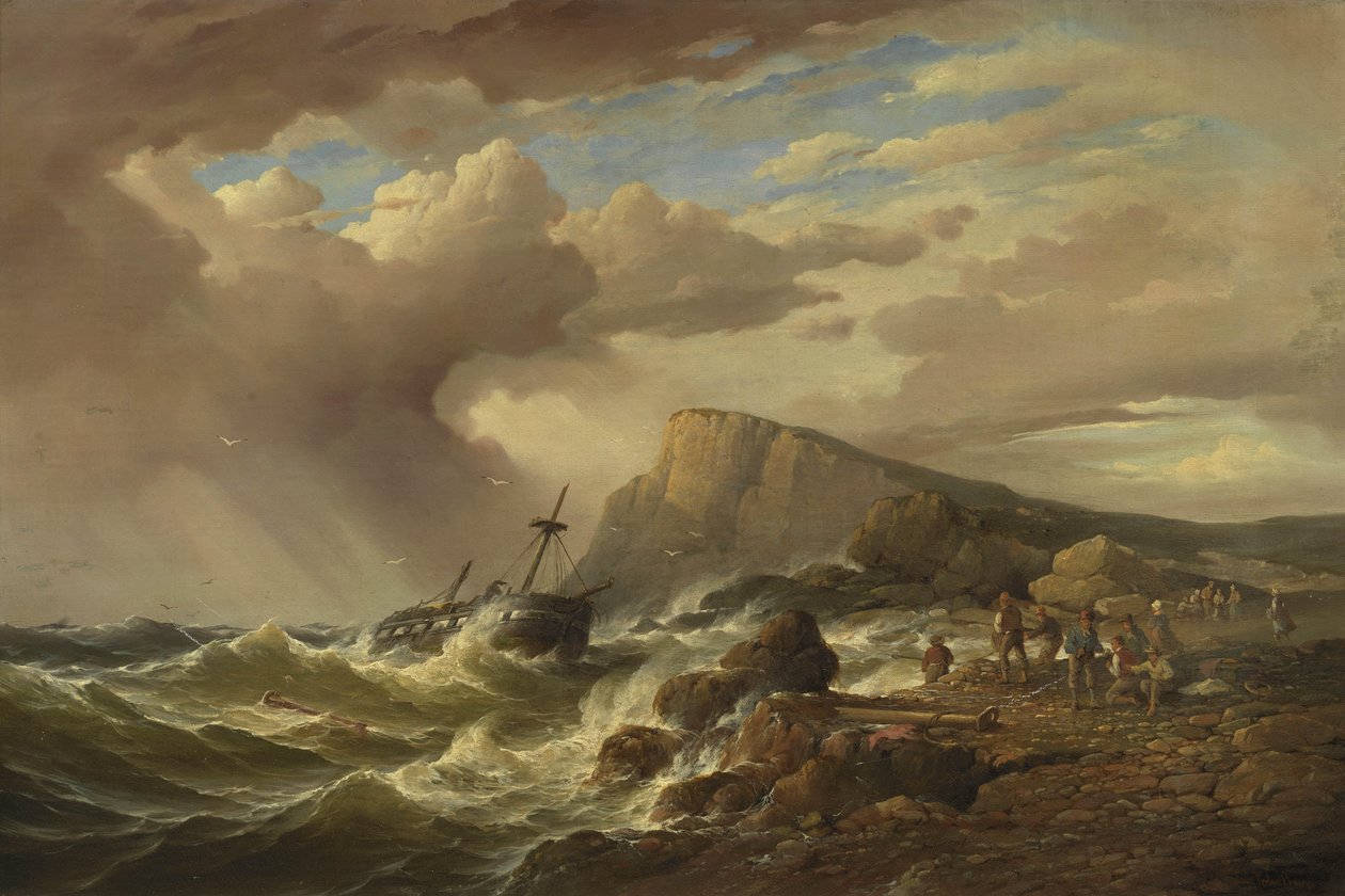Das Schiffswrack von Charles-Louis Verboeckhoven