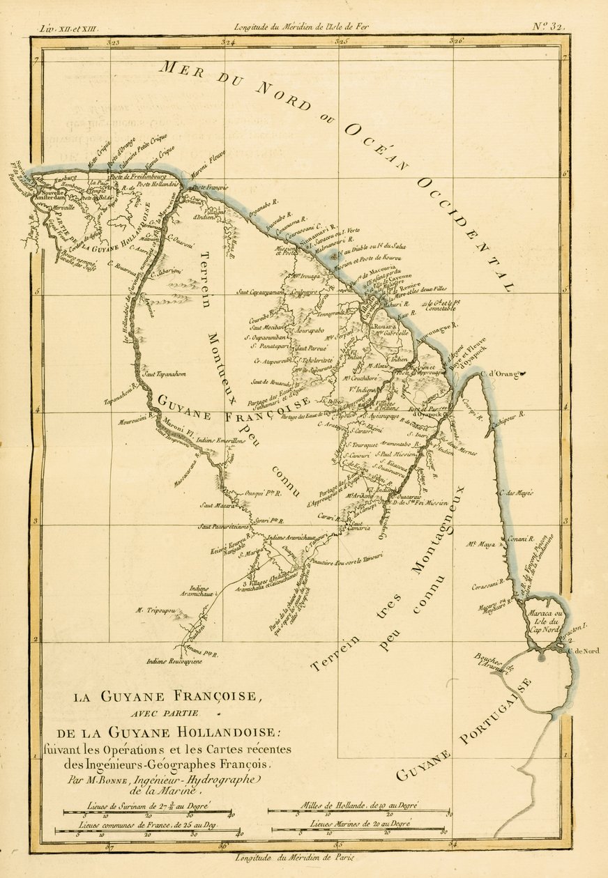 Französisch-Guayana, mit einem Teil von Niederländisch-Guayana, aus 