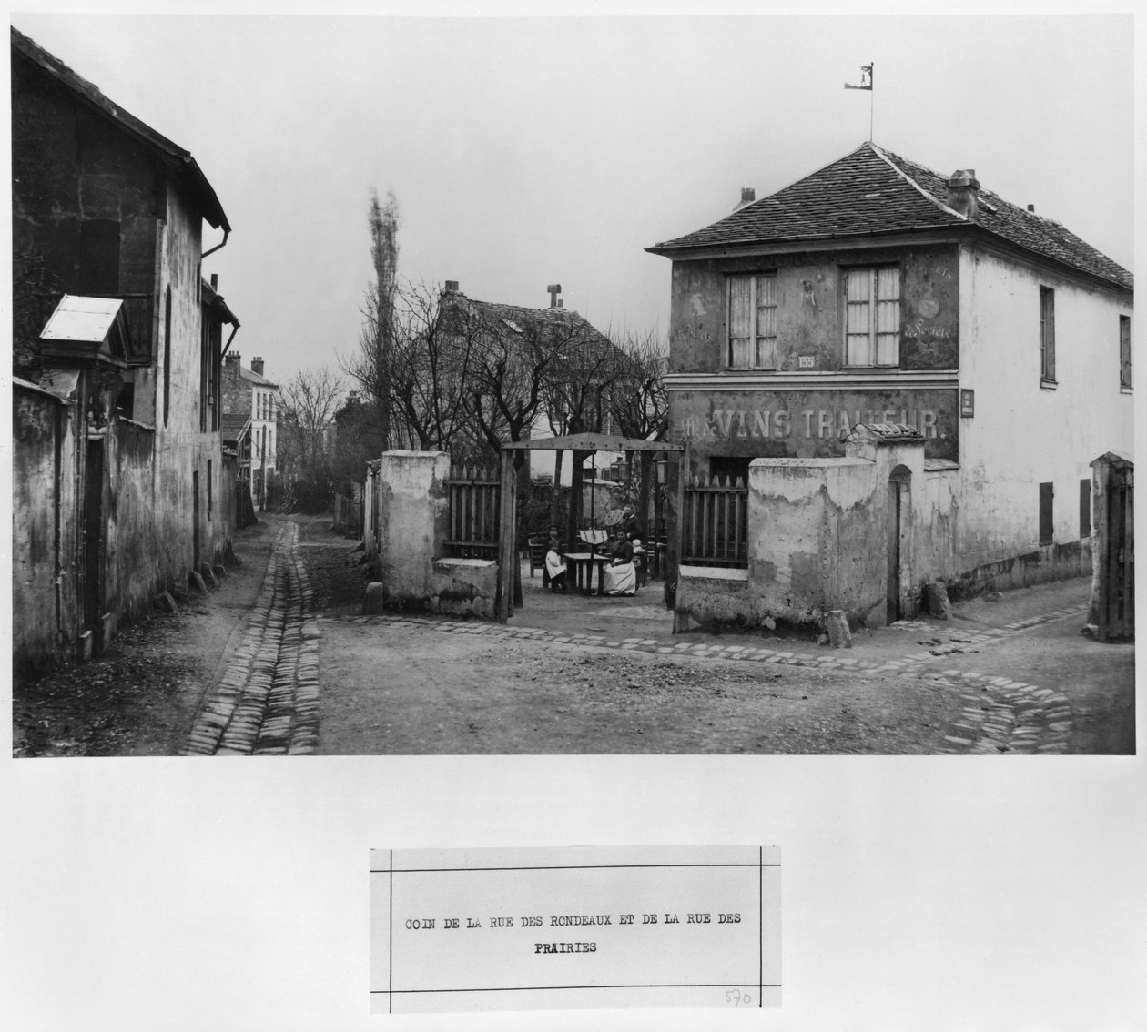 Ecke der Rue des Rondeaux und Rue des Prairies, Paris, 1858-78 von Charles Marville