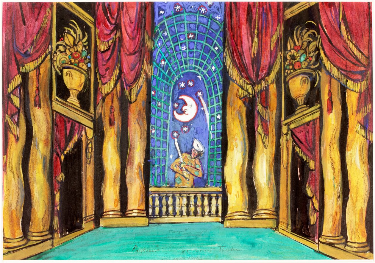 Pagliacci, Bühnenbild für das Hoftheater von Charles Ricketts