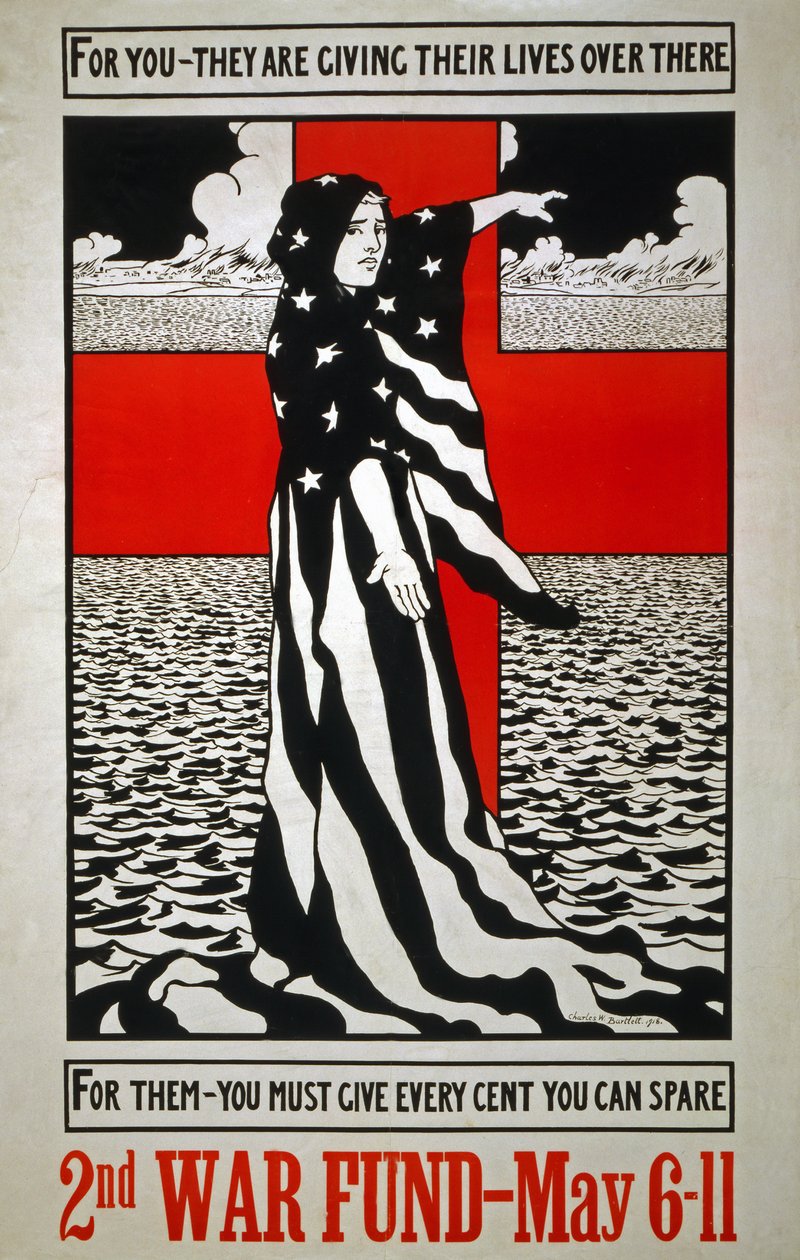 Für dich - sie geben dort drüben ihr Leben, 1918 von Charles William Bartlett