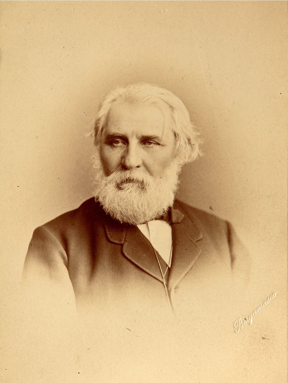 Porträt des Autors Iwan Sergejewitsch Turgenew (1818-1883) von Charles Bergamasco