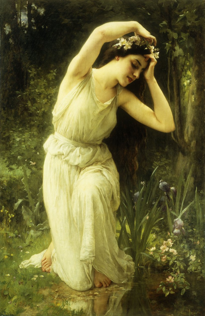 Eine Nymphe im Wald von Charles Amable Lenoir
