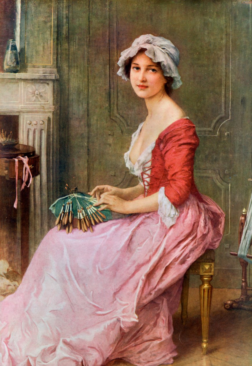 Die Näherin, spätes 19. oder frühes 20. Jahrhundert von Charles Amable Lenoir
