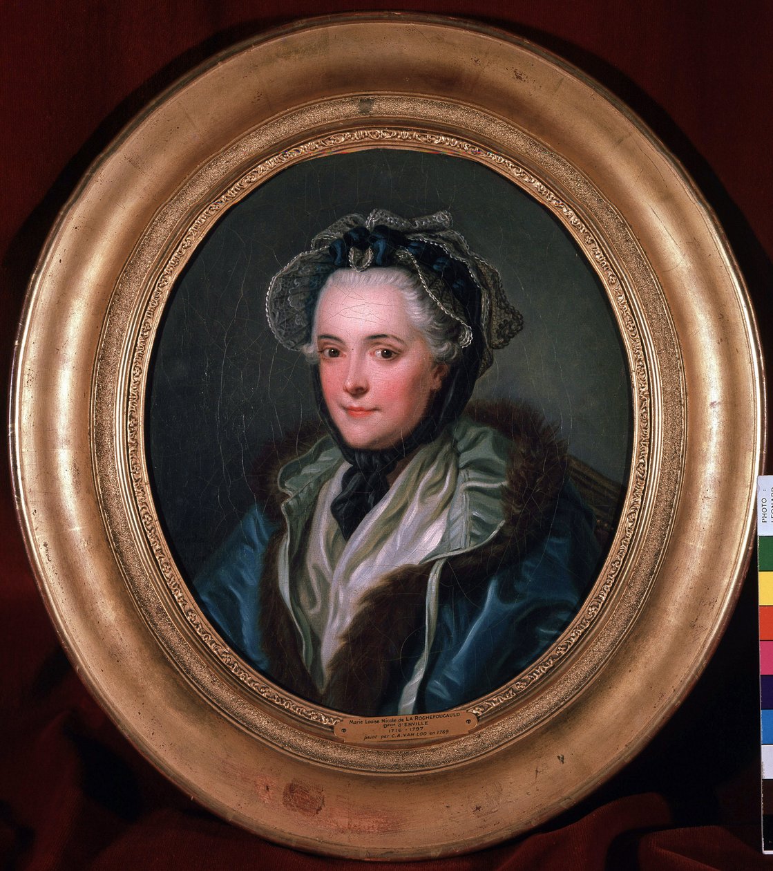Porträt von Marie-Louise-Nicole (Marie Louise Nicole), Herzogin von Enville (Anville) (1716-1797). Gemälde von Charles Amedee Philippe van Loo (1719-1795) von Charles Amedee Philippe van Loo