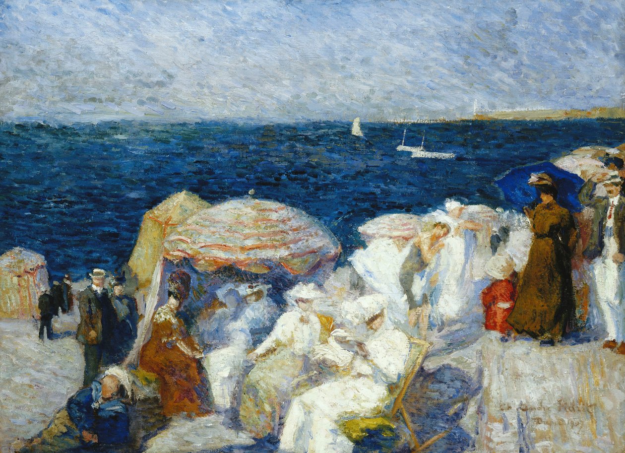 Am Strand, Dieppe; Sur La Plage, Dieppe, 1907 von Charles Andre Fridit