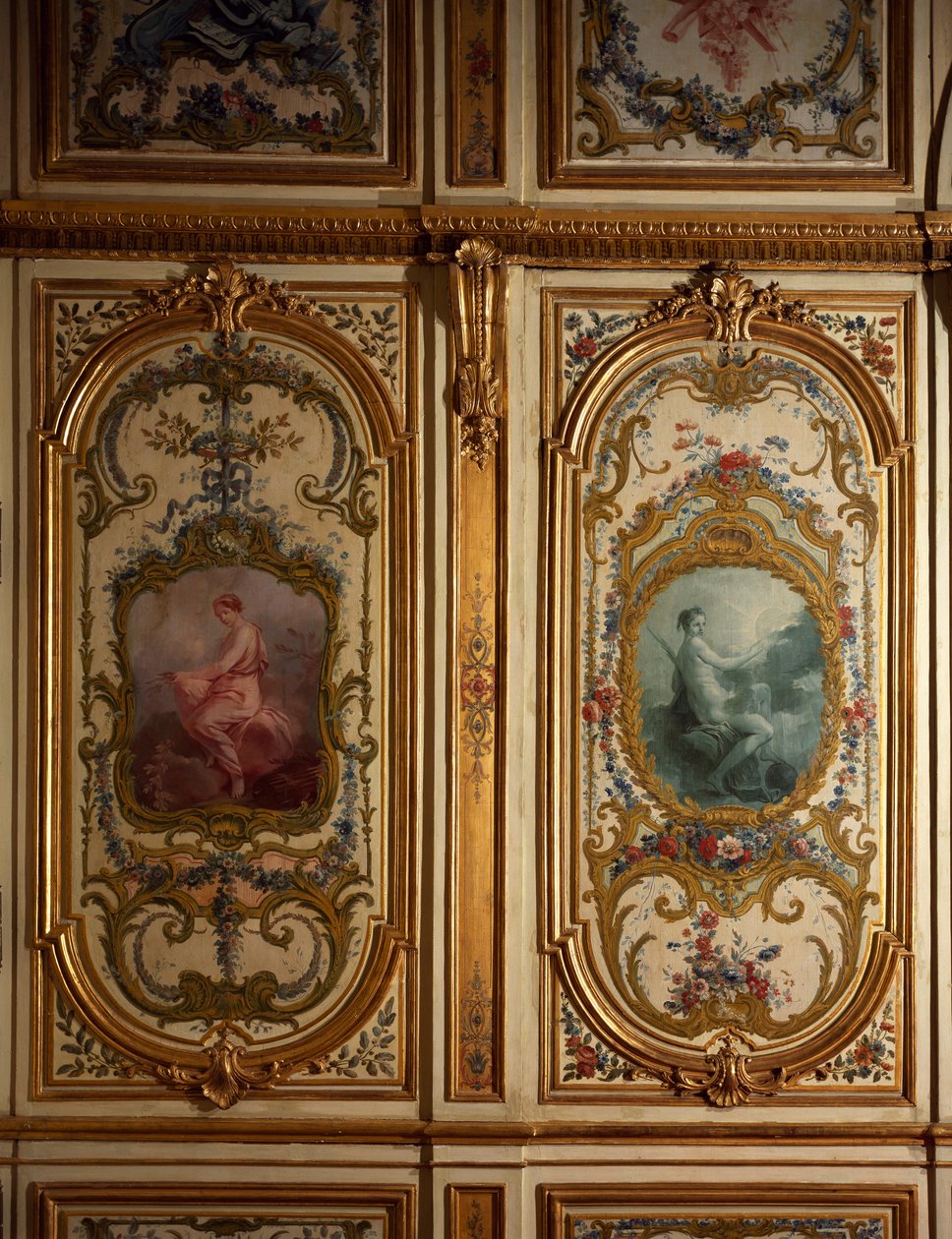 Bemalte Tafel von Charles-Andre Van Loo, Schloss Fontainebleau, Frankreich von Charles André van Loo