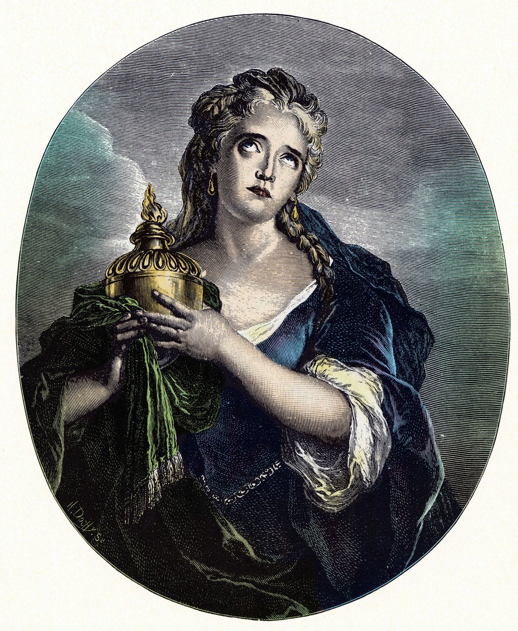 Adrienne Lecouvreur (1692-1730), französische Schauspielerin in der Rolle der Cornelia in Mort de Pompee von Pierre Corneille von Charles Antoine (after) Coypel