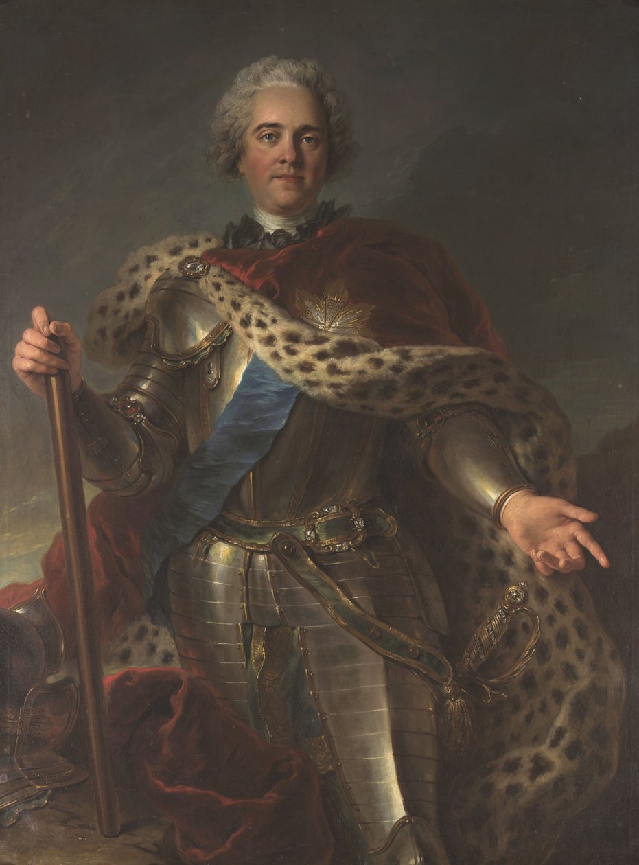 Porträt von Maurice de Saxe 1696-1750, Marschall von Frankreich, ca. 1735-1739 von Charles Antoine Coypel