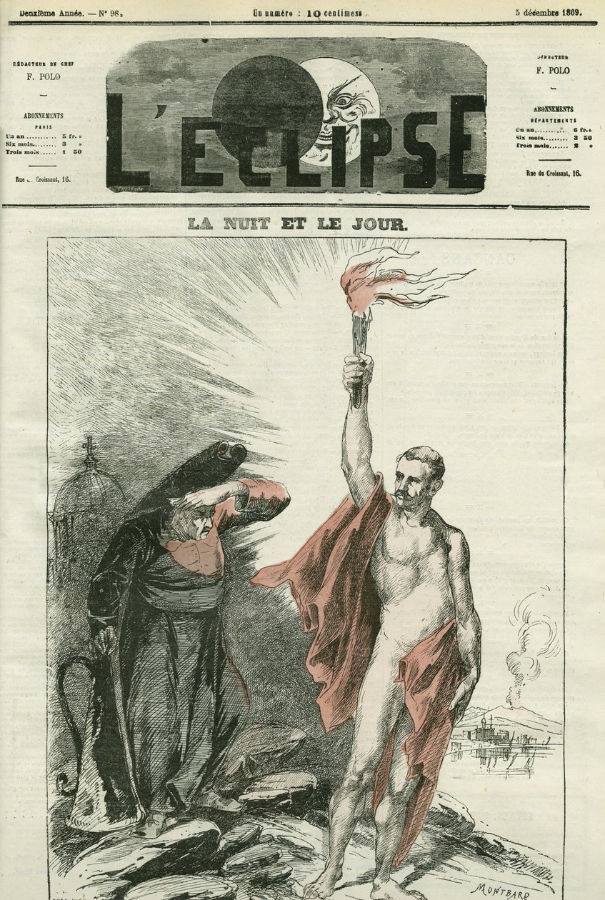 Nacht und Tag, oder „der Rat von Rom und der Rat von Neapel“. Titelblatt in „L