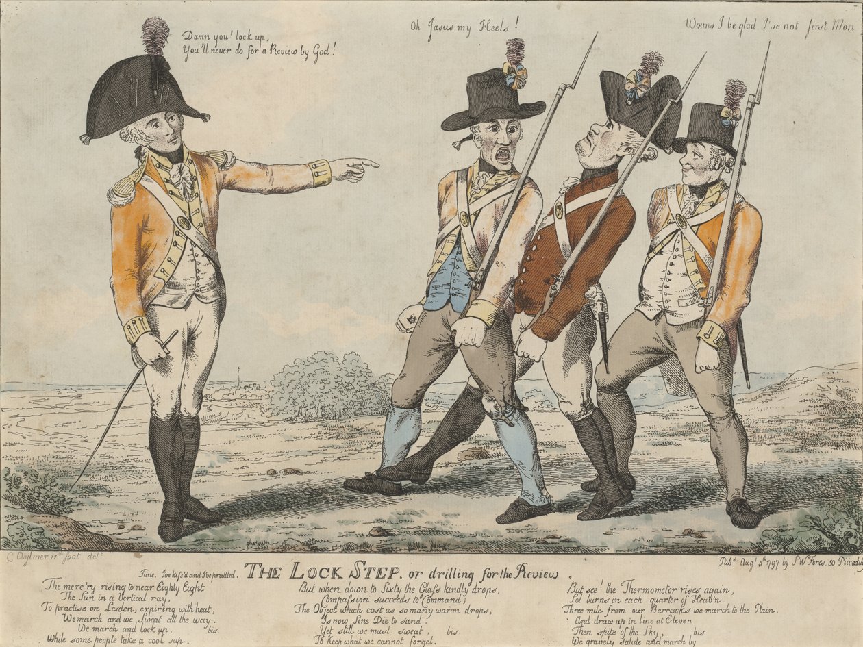 Der Lock Step oder Übung für die Überprüfung, 1797 von Charles Aylmer
