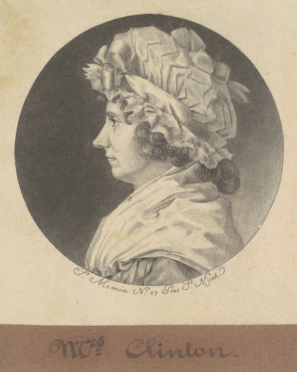 Cornelia Tappen Clinton von Charles B. J. Févret de Saint Mémin
