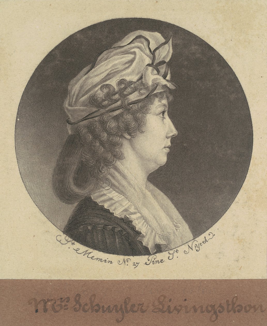 Eliza Barclay Livingston von Charles B. J. Févret de Saint Mémin