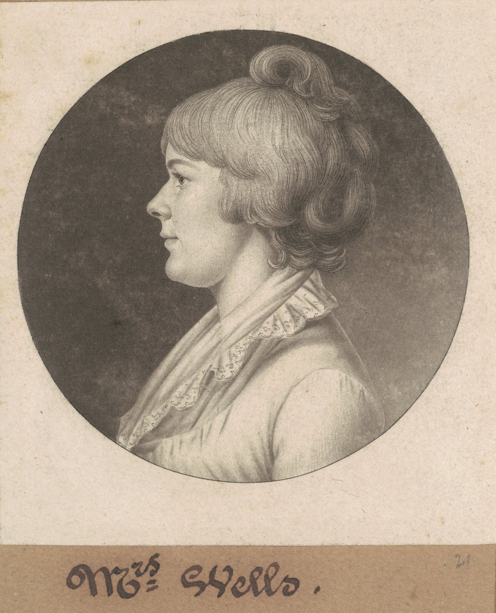 Mary Wright Sonntag Wells von Charles B. J. Févret de Saint Mémin