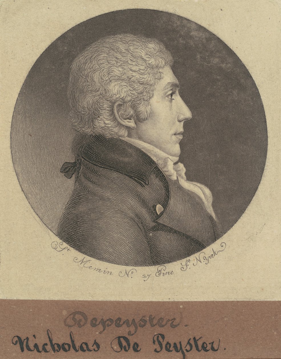Nicholas de Peyster, Jr. von Charles B. J. Févret de Saint Mémin