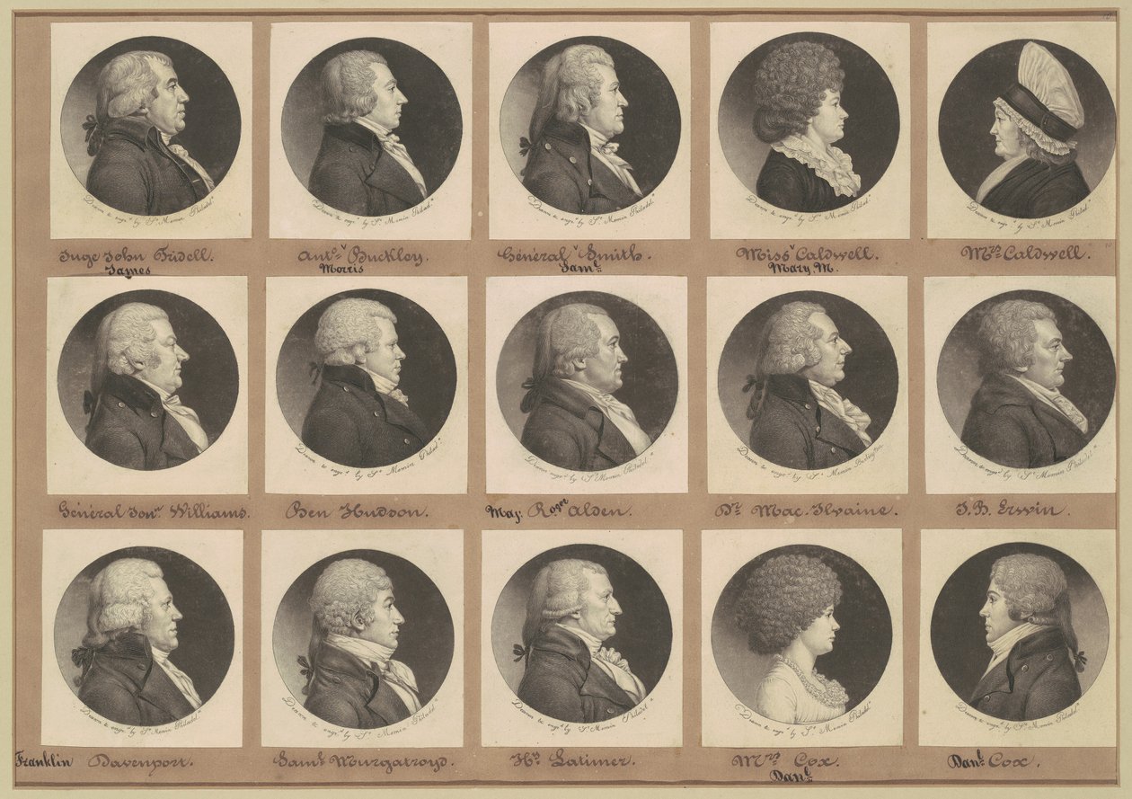 Saint-Mémin Sammlung von Porträts, Gruppe 10 von Charles B. J. Févret de Saint Mémin