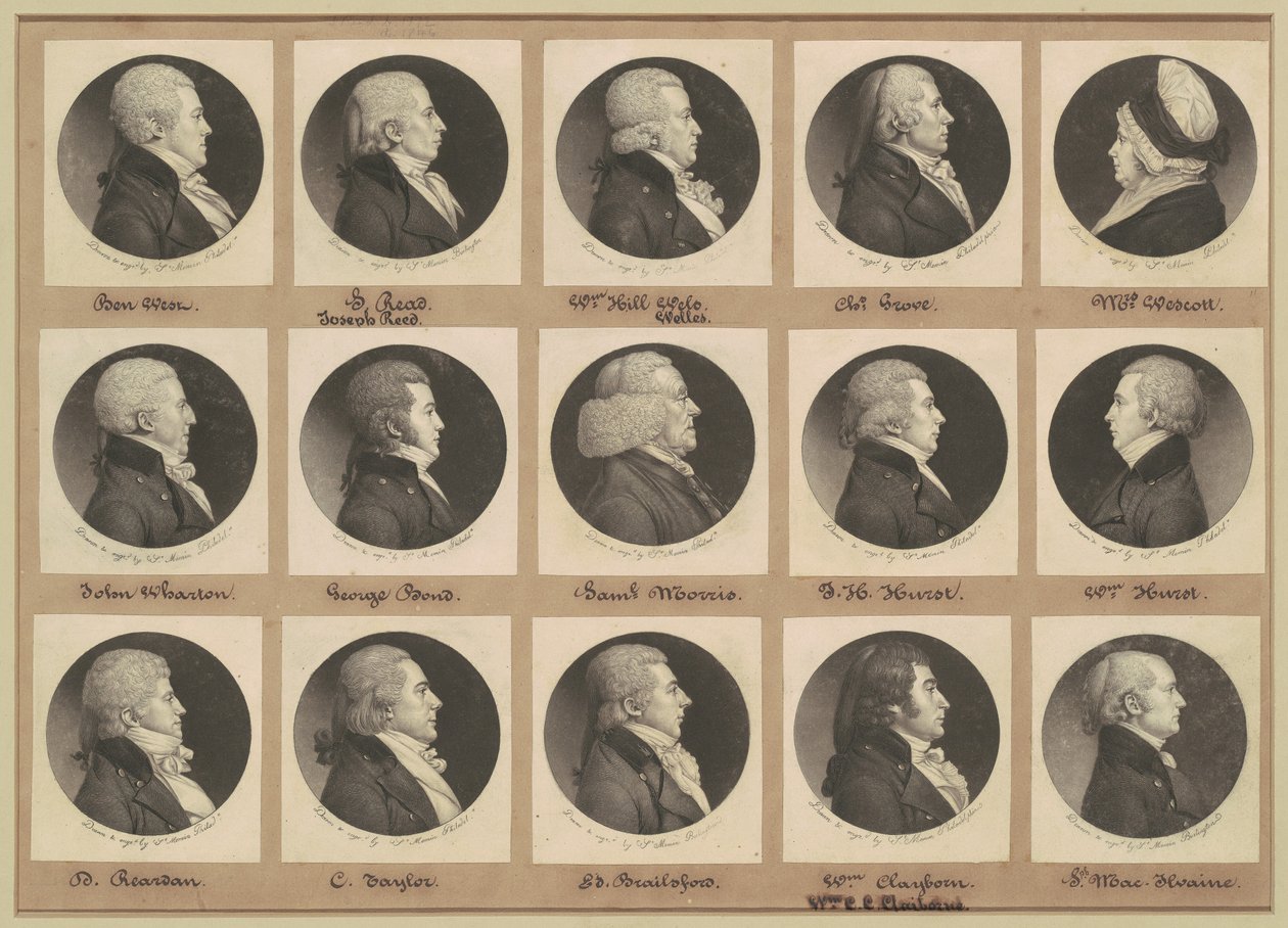 Saint-Mémin Sammlung von Porträts, Gruppe 11 von Charles B. J. Févret de Saint Mémin