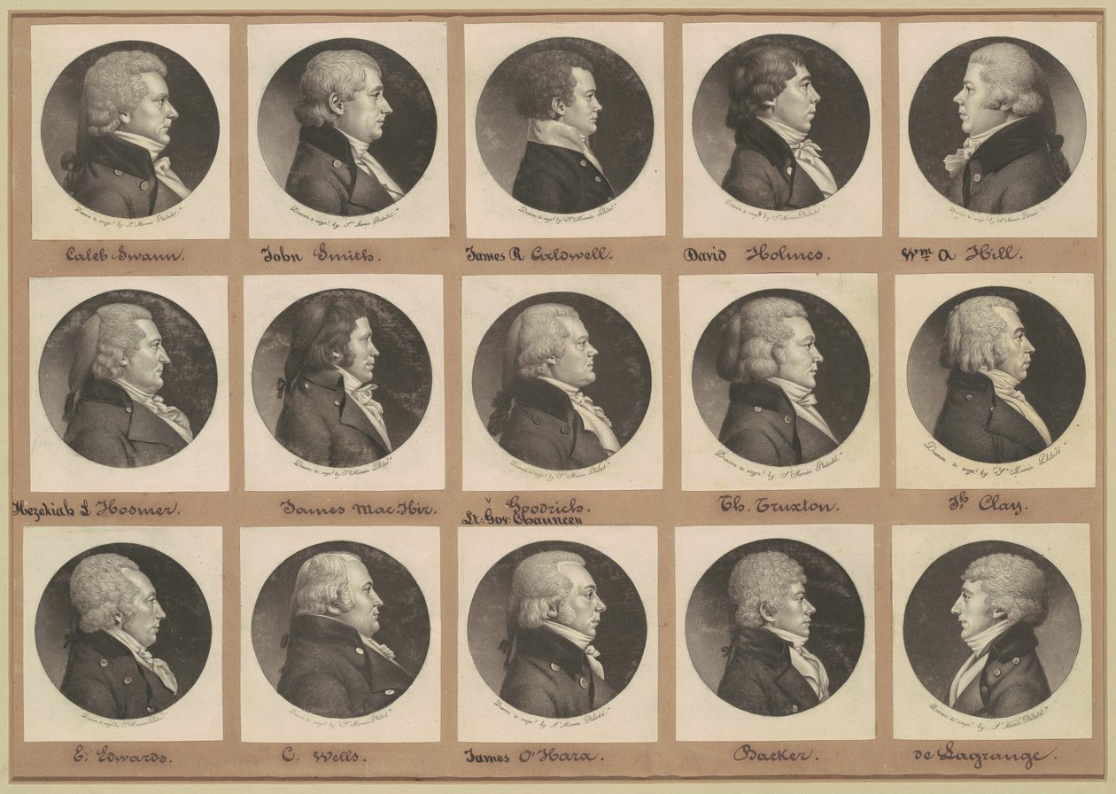 Saint-Mémin Sammlung von Porträts, Gruppe 13 von Charles B. J. Févret de Saint Mémin