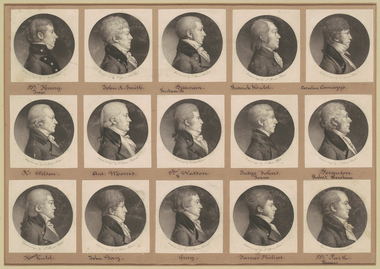 Saint-Mémin Sammlung von Porträts, Gruppe 22 von Charles B. J. Févret de Saint Mémin