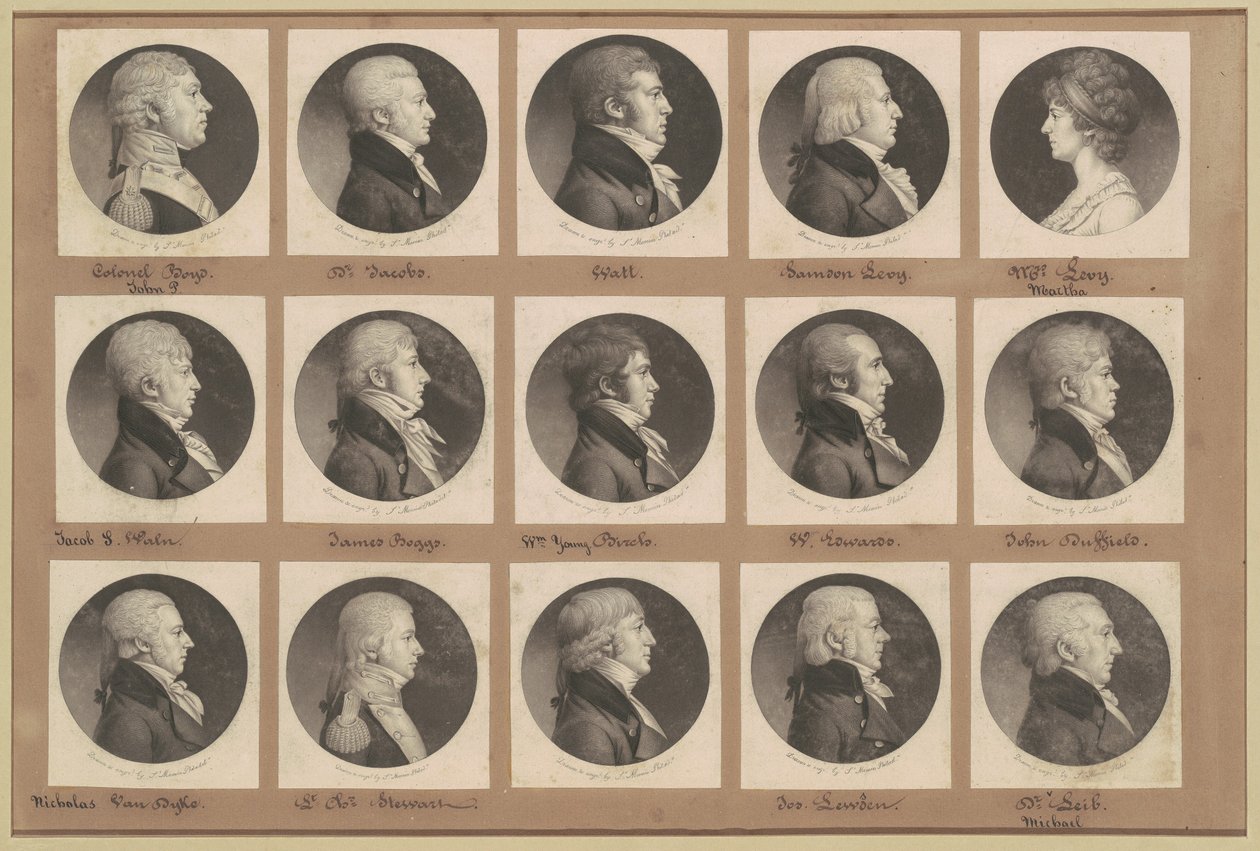 Saint-Mémin Sammlung von Porträts, Gruppe 23 von Charles B. J. Févret de Saint Mémin