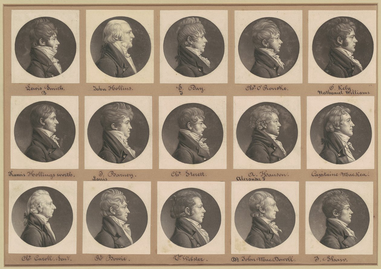 Saint-Mémin Sammlung von Porträts, Gruppe 28 von Charles B. J. Févret de Saint Mémin