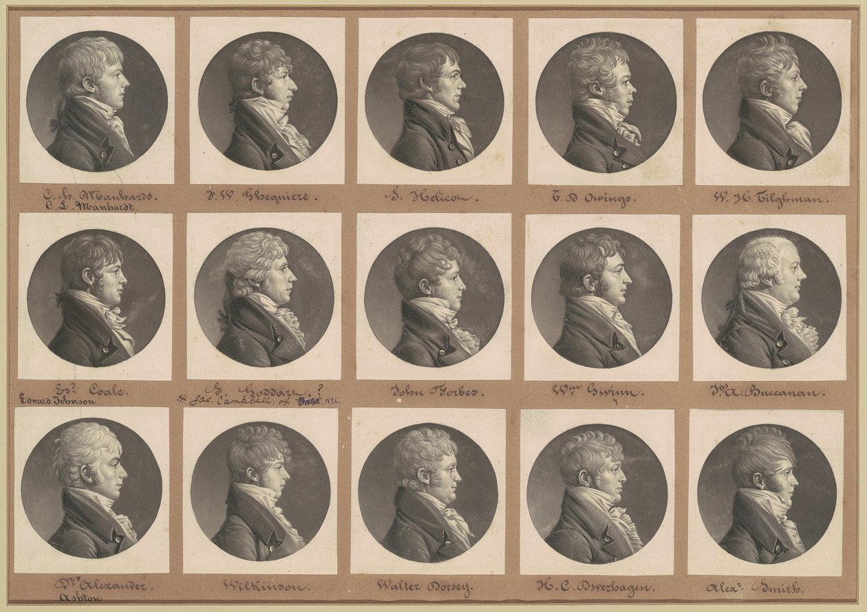 Saint-Mémin Sammlung von Porträts, Gruppe 29 von Charles B. J. Févret de Saint Mémin