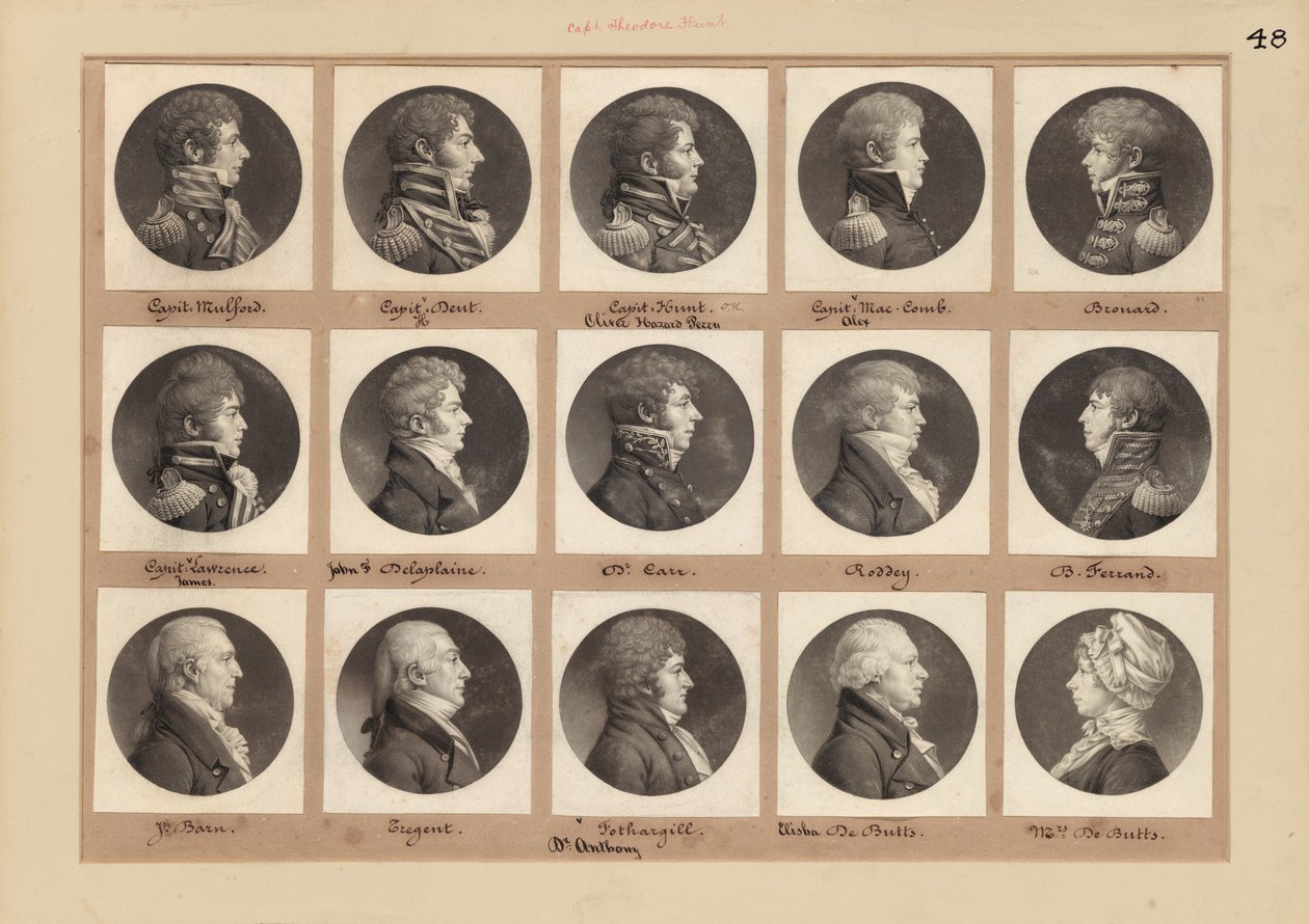 Saint-Mémin Porträtsammlung, Gruppe 48 von Charles B. J. Févret de Saint Mémin