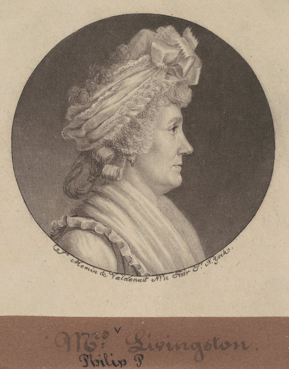 Sarah Johnson Livingston von Charles B. J. Févret de Saint Mémin