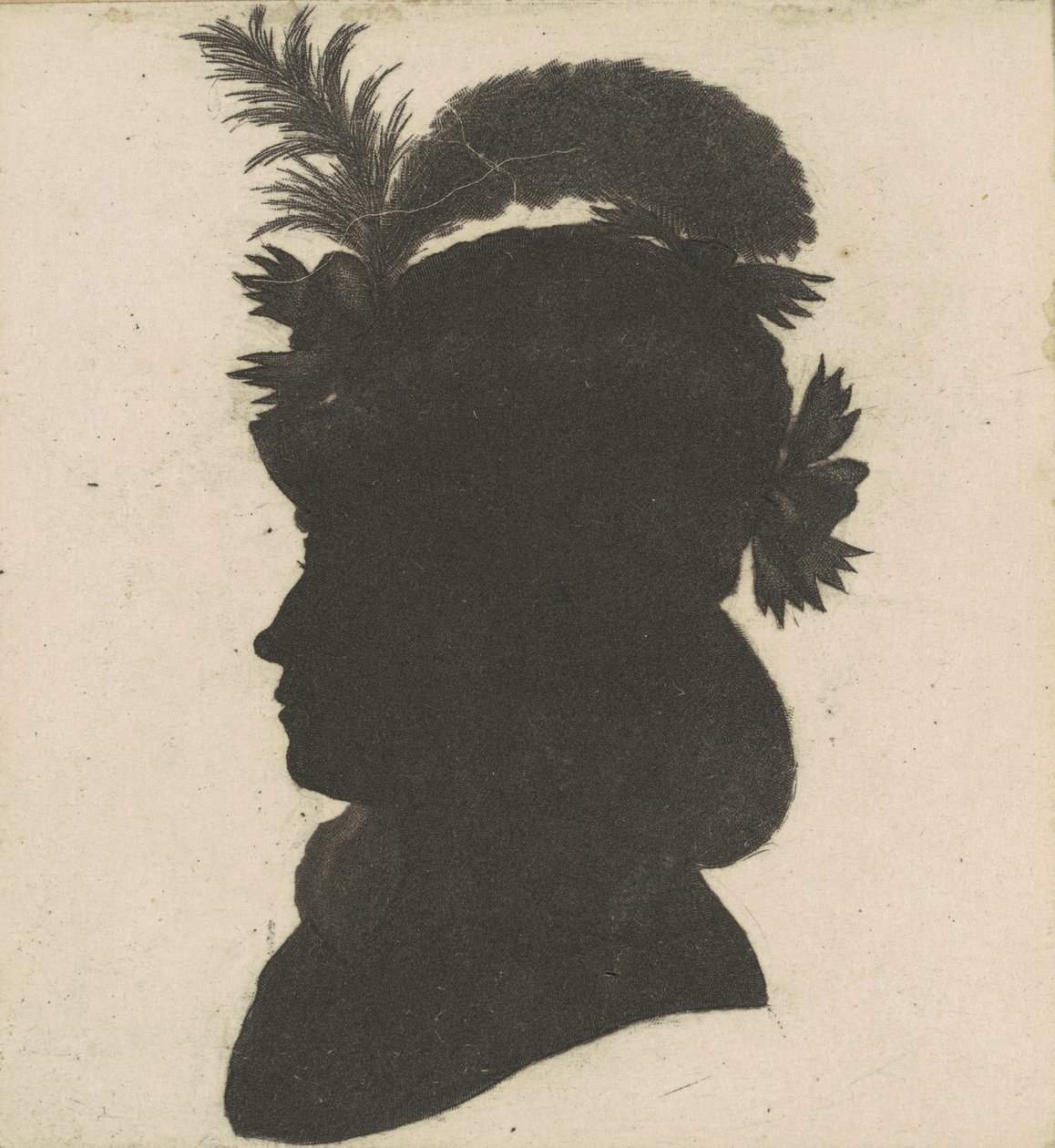 Unbekannte weibliche Silhouette von Charles B. J. Févret de Saint Mémin
