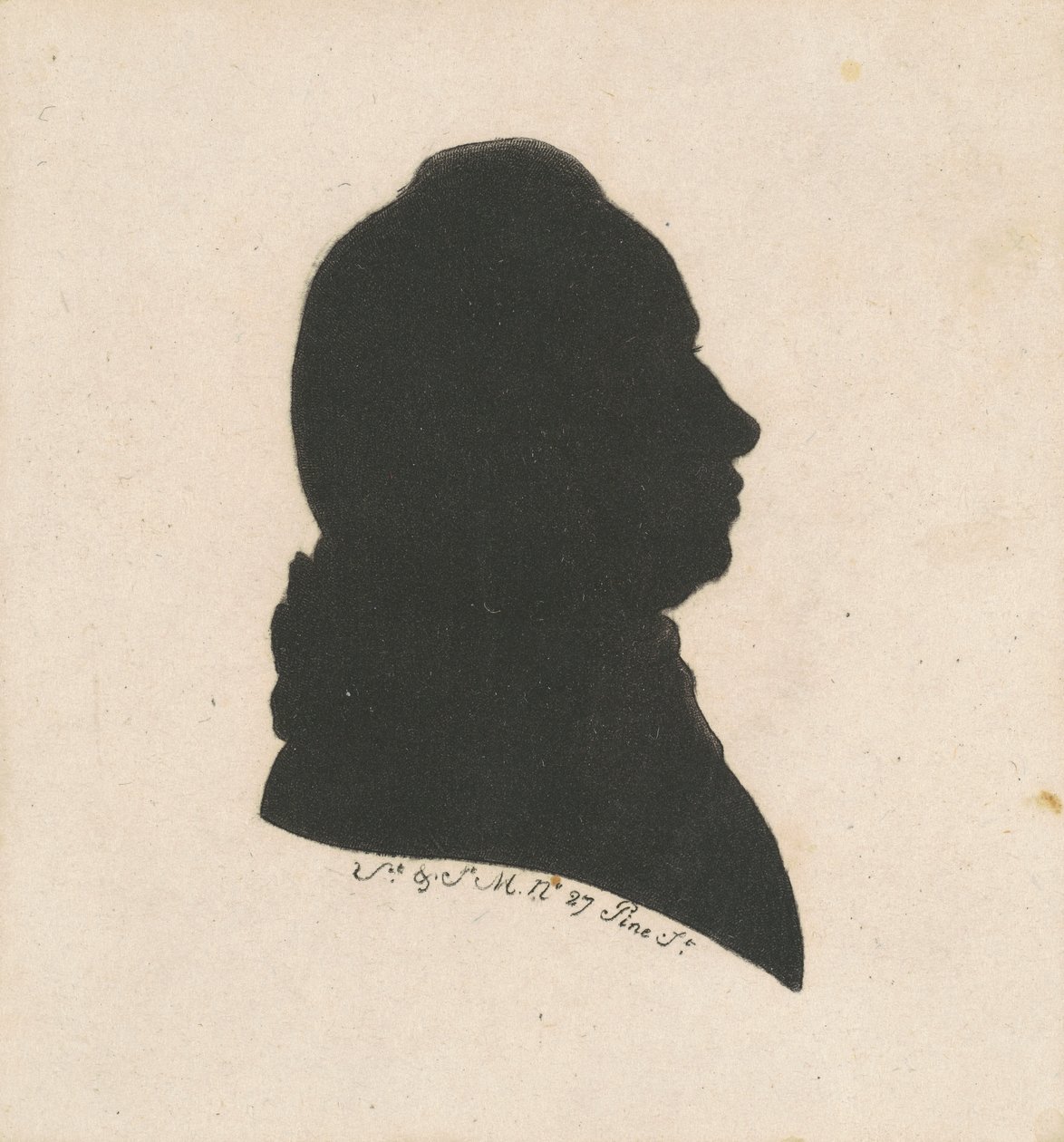 Unbekannte männliche Silhouette von Charles B. J. Févret de Saint Mémin