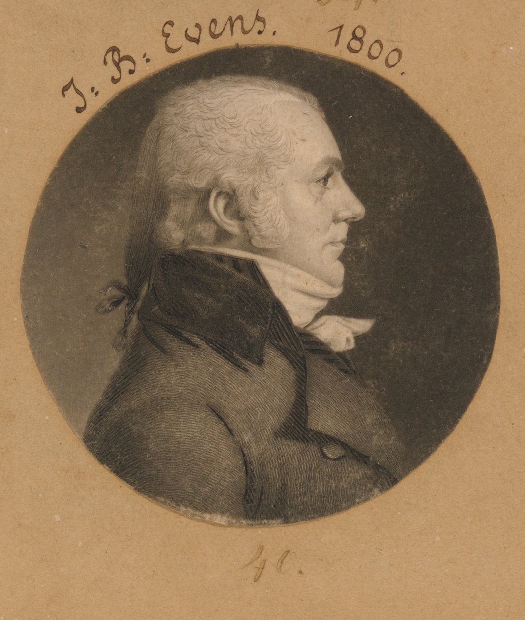 John B. Evens von Charles Balthazar Julien Févret de Saint-Mémin