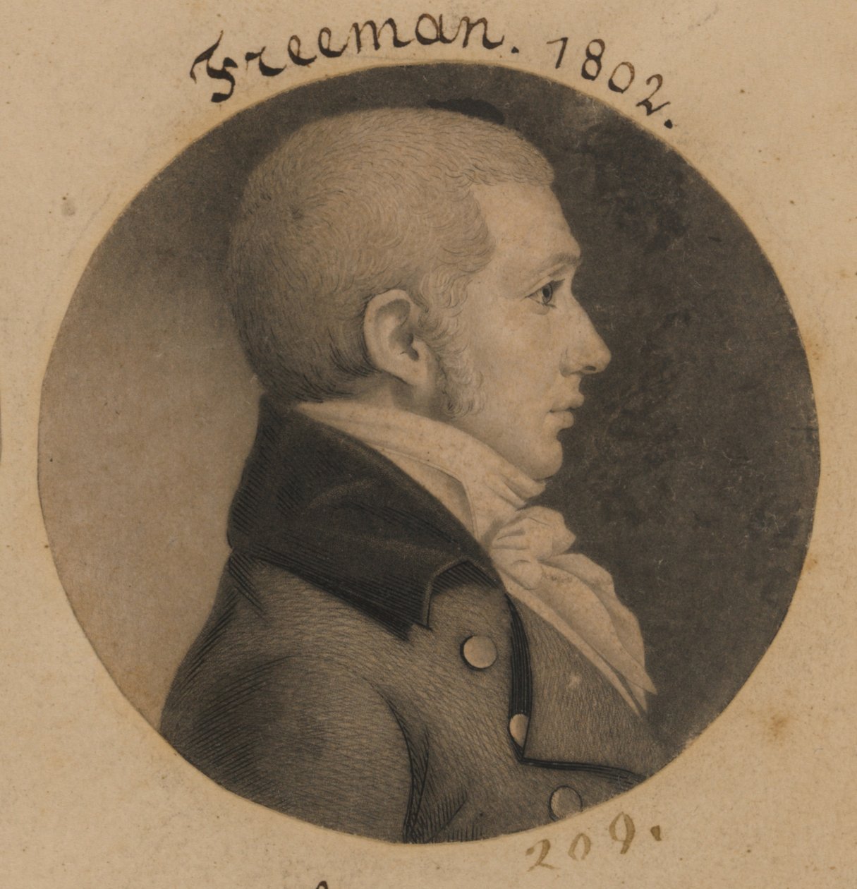 Möglicherweise James Freeman von Charles Balthazar Julien Févret de Saint-Mémin