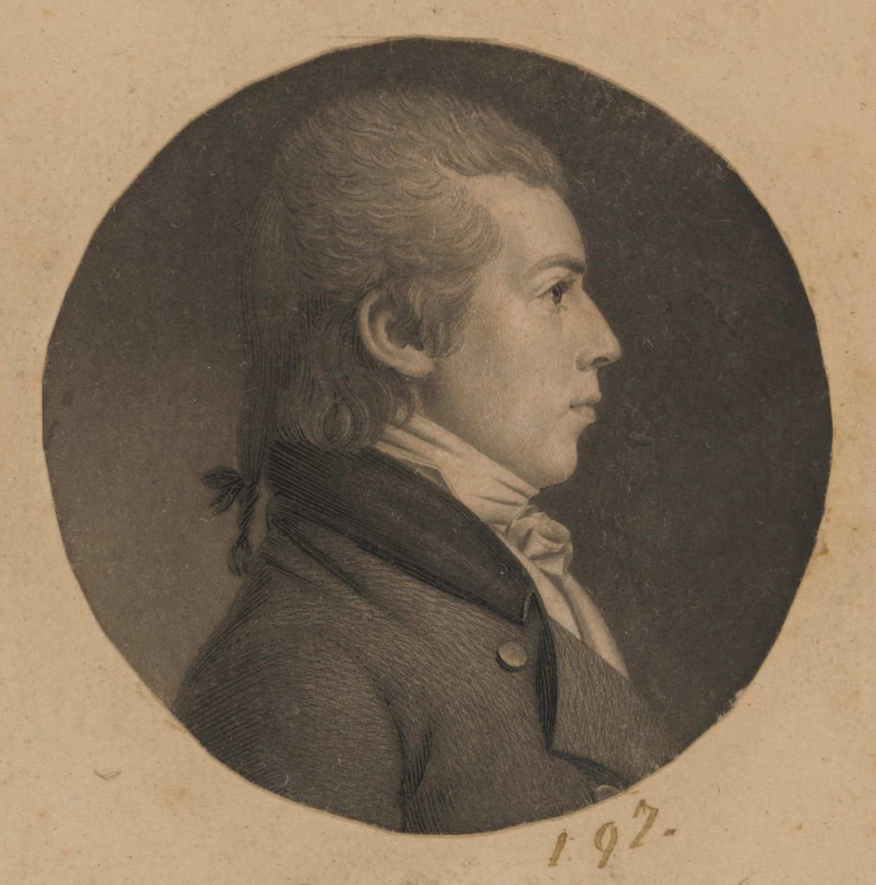 Unbekannter Mann von Charles Balthazar Julien Févret de Saint-Mémin