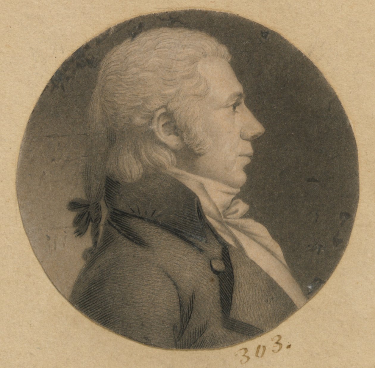 Unbekannter Mann von Charles Balthazar Julien Févret de Saint-Mémin