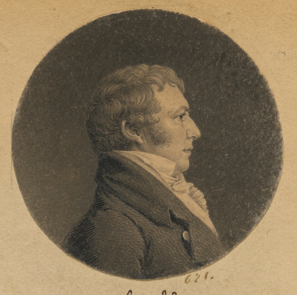 Unbekannter Mann von Charles Balthazar Julien Févret de Saint-Mémin