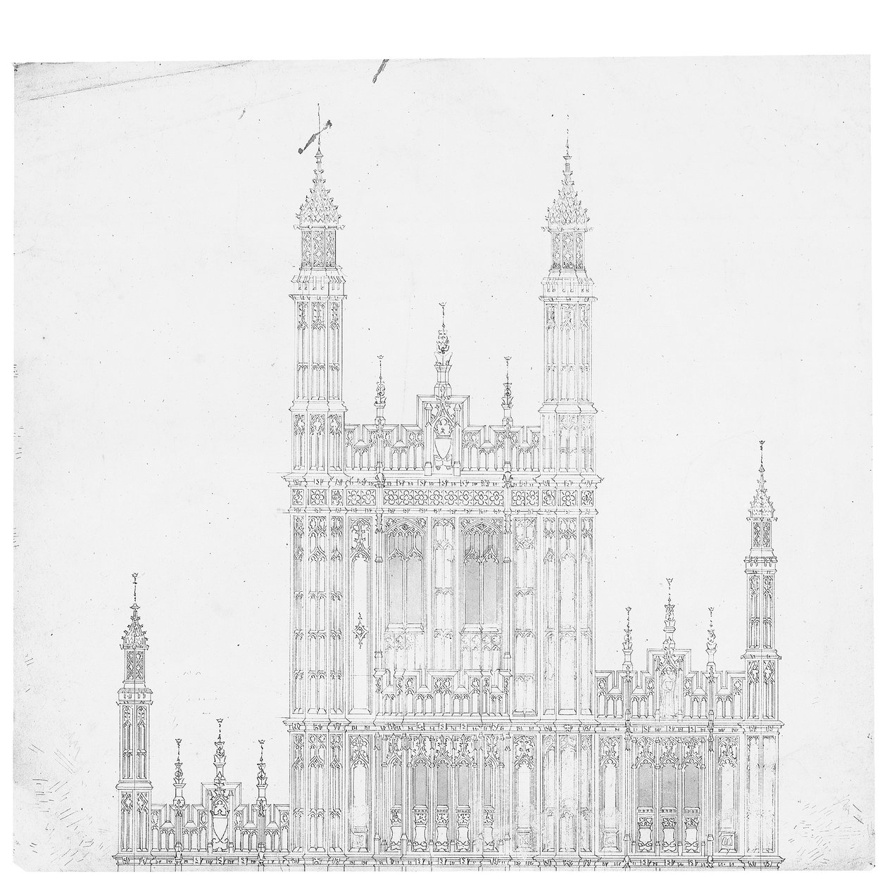 Zeichnung für das Parlament, ca. 1836-40 von Charles Barry